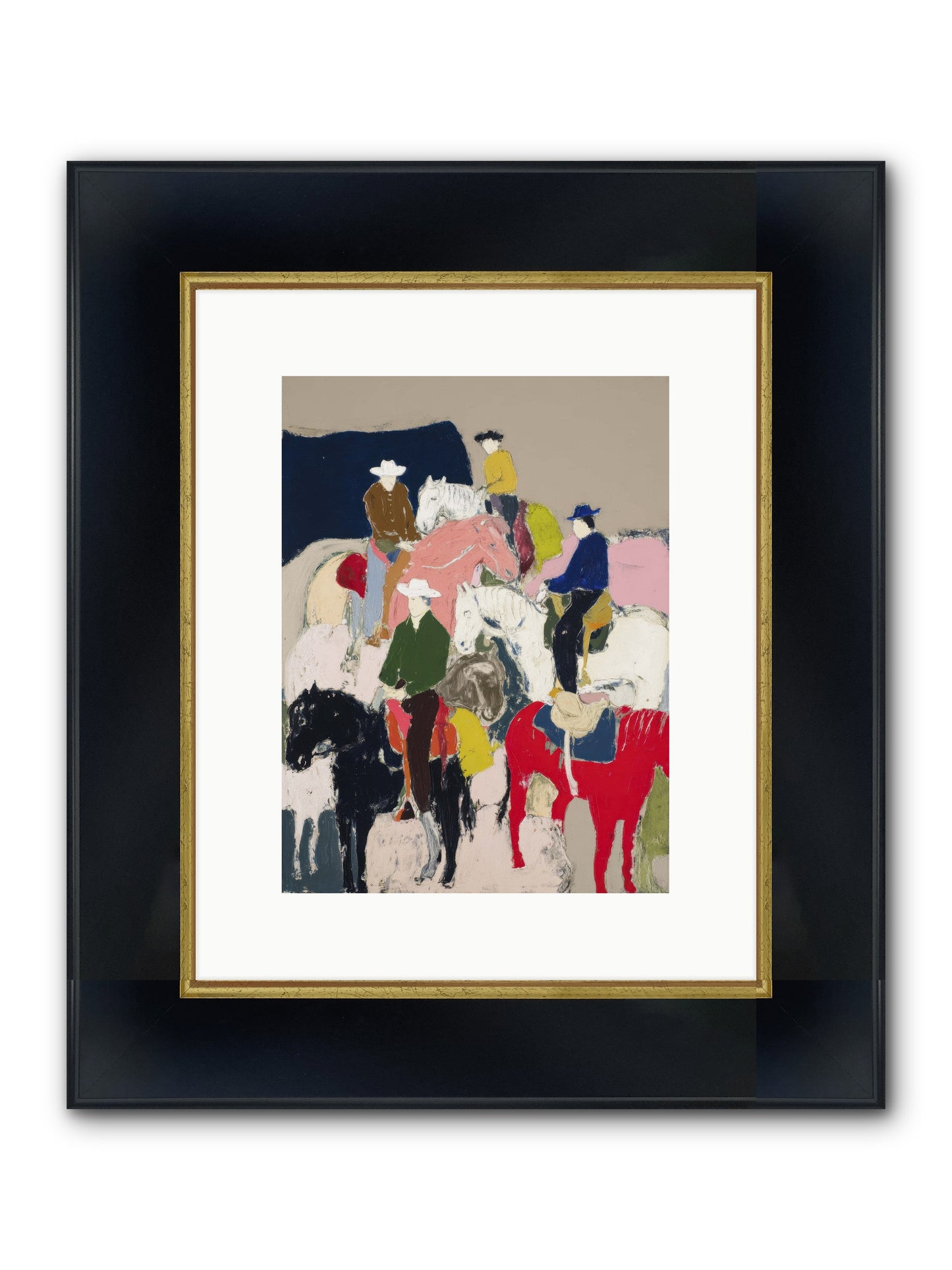 Hooves Writing Stories Framed Print - Wide Black w/Gold 9x12