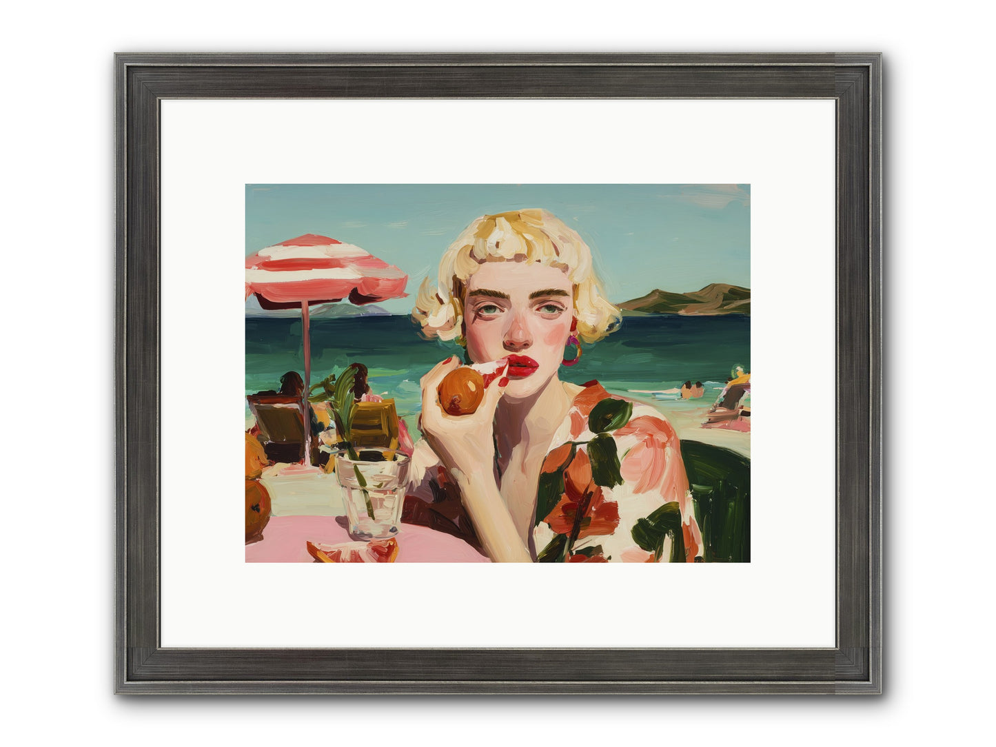 Horizon Hypnosis Framed Print - Slimwoods Black/Silver 12x9