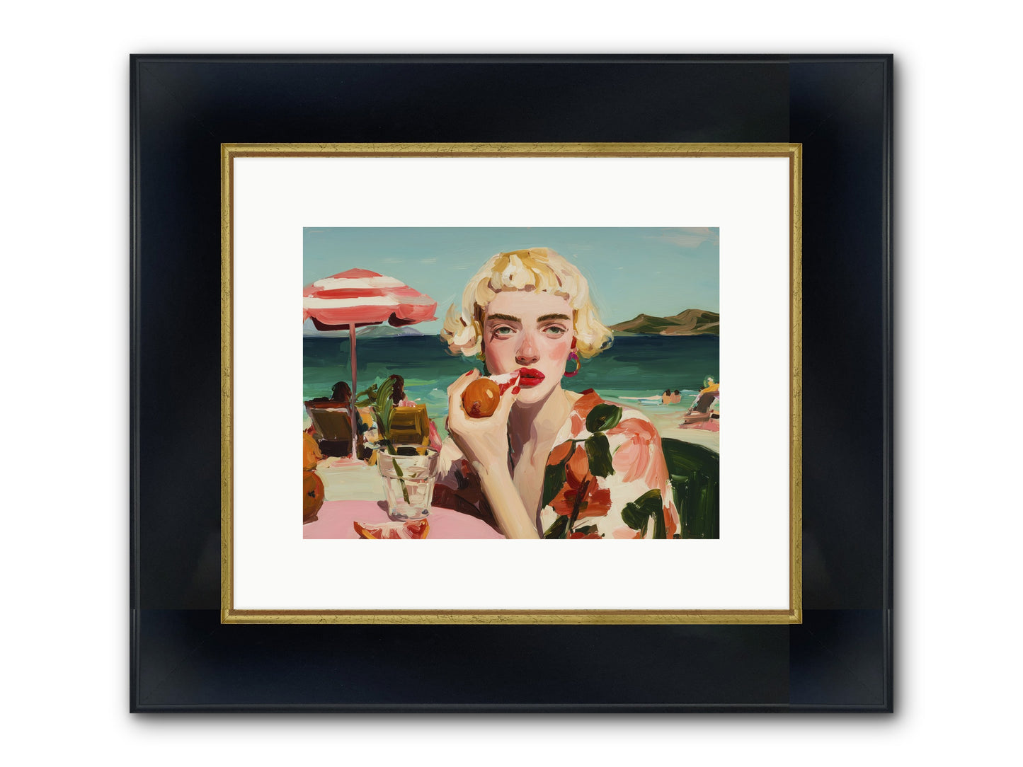 Horizon Hypnosis Framed Print - Wide Black w/Gold 12x9