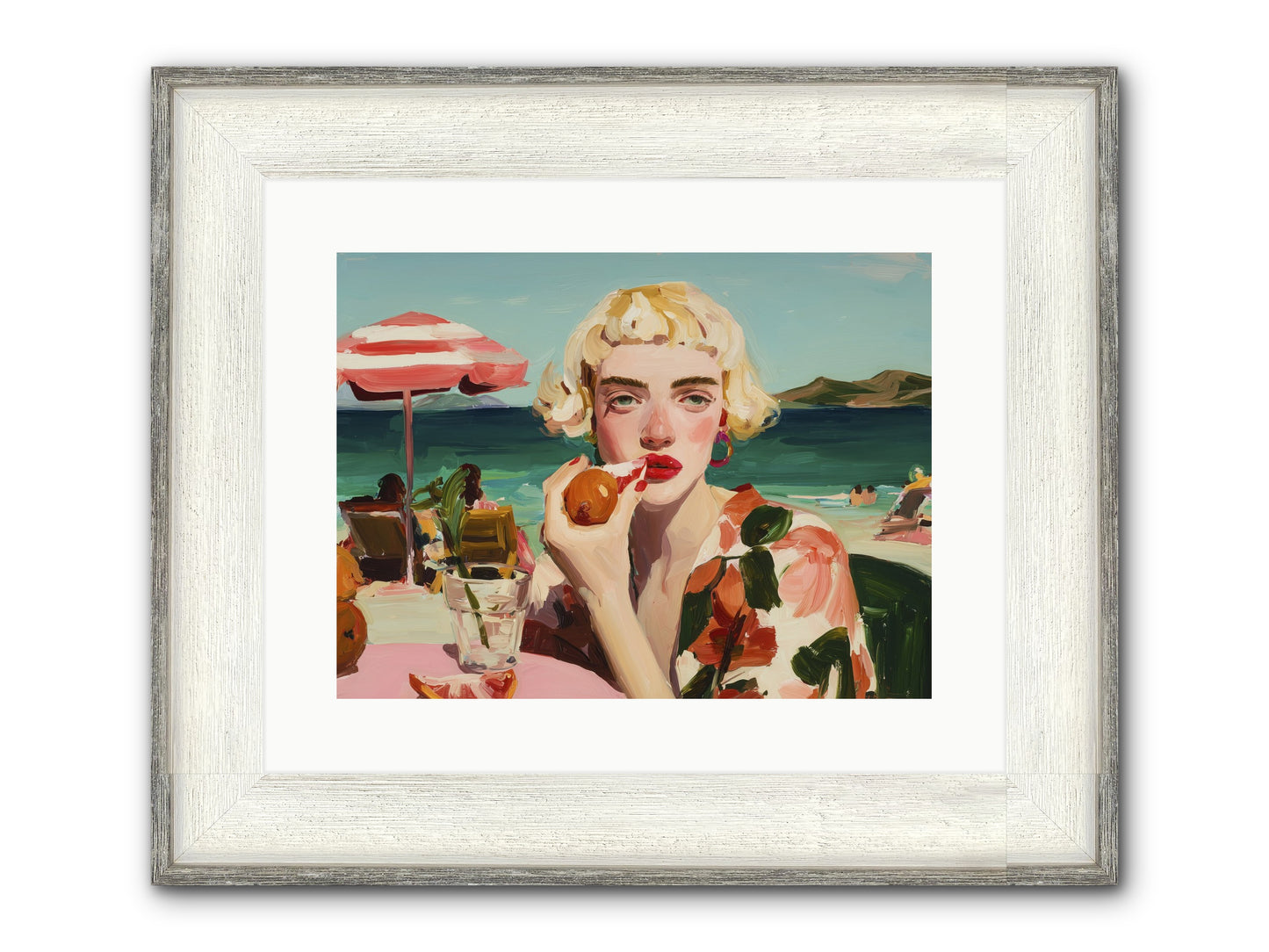 Horizon Hypnosis Framed Print - Driftwood White 16x12