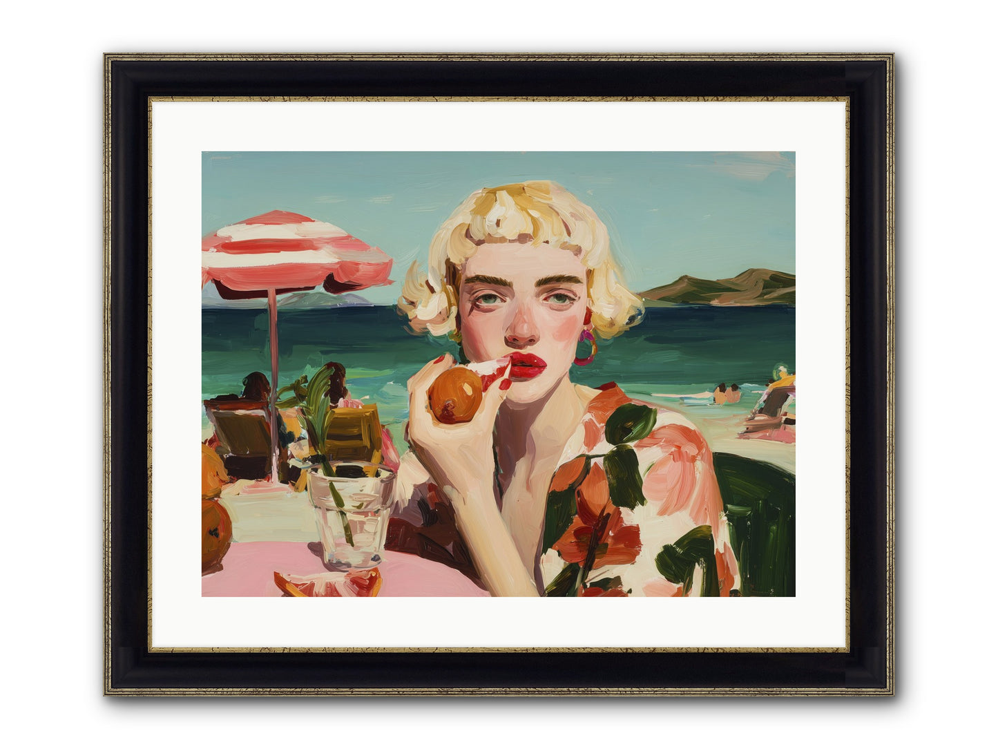 Horizon Hypnosis Framed Print - Black & Gold 24x18