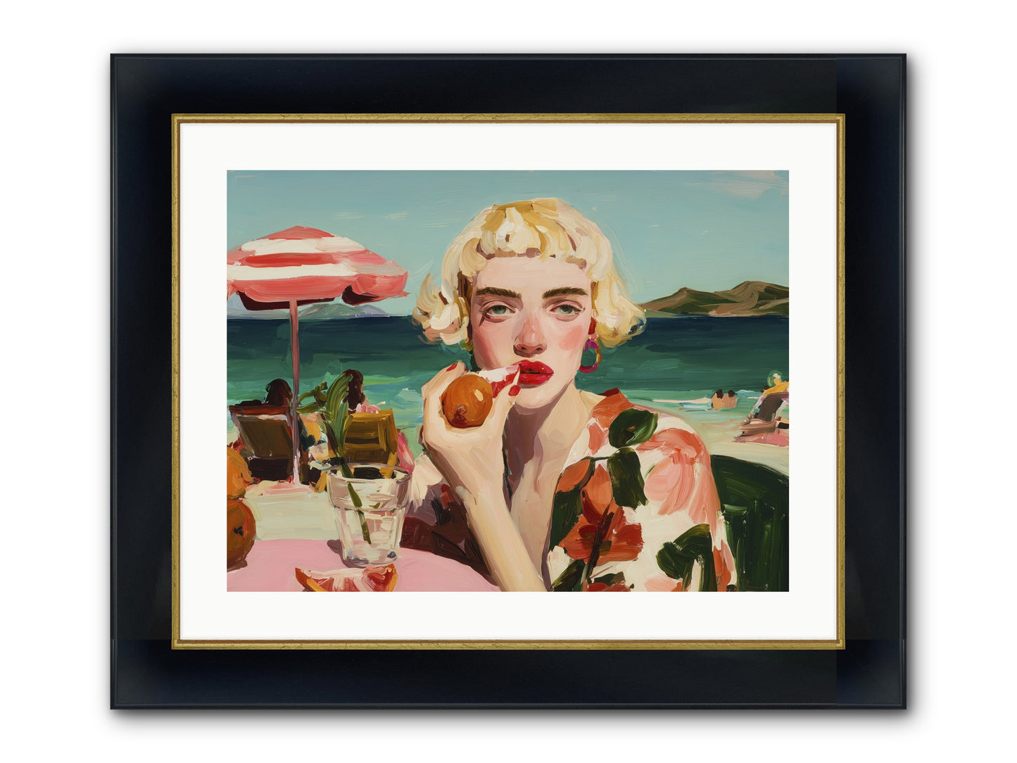 Horizon Hypnosis Framed Print - Wide Black w/Gold 24x18