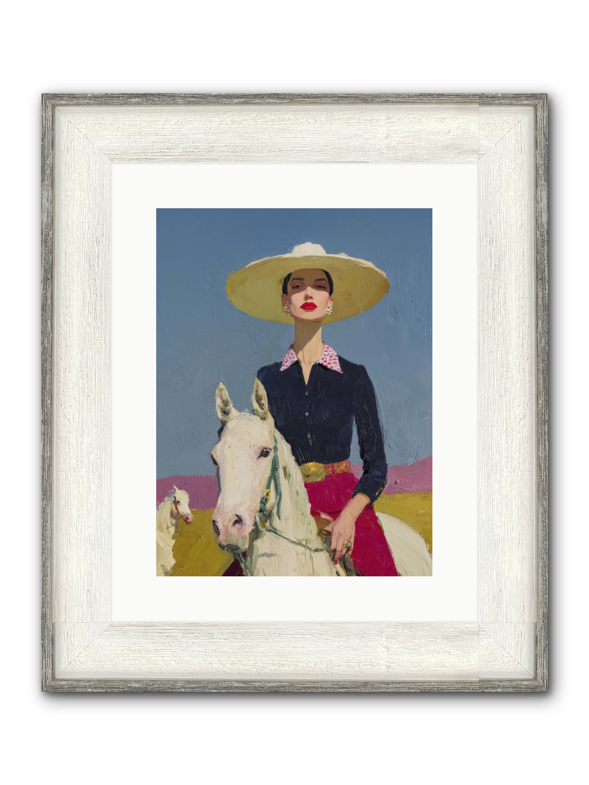 Horizon's Gentle Pull Framed Print - Driftwood White 12x16