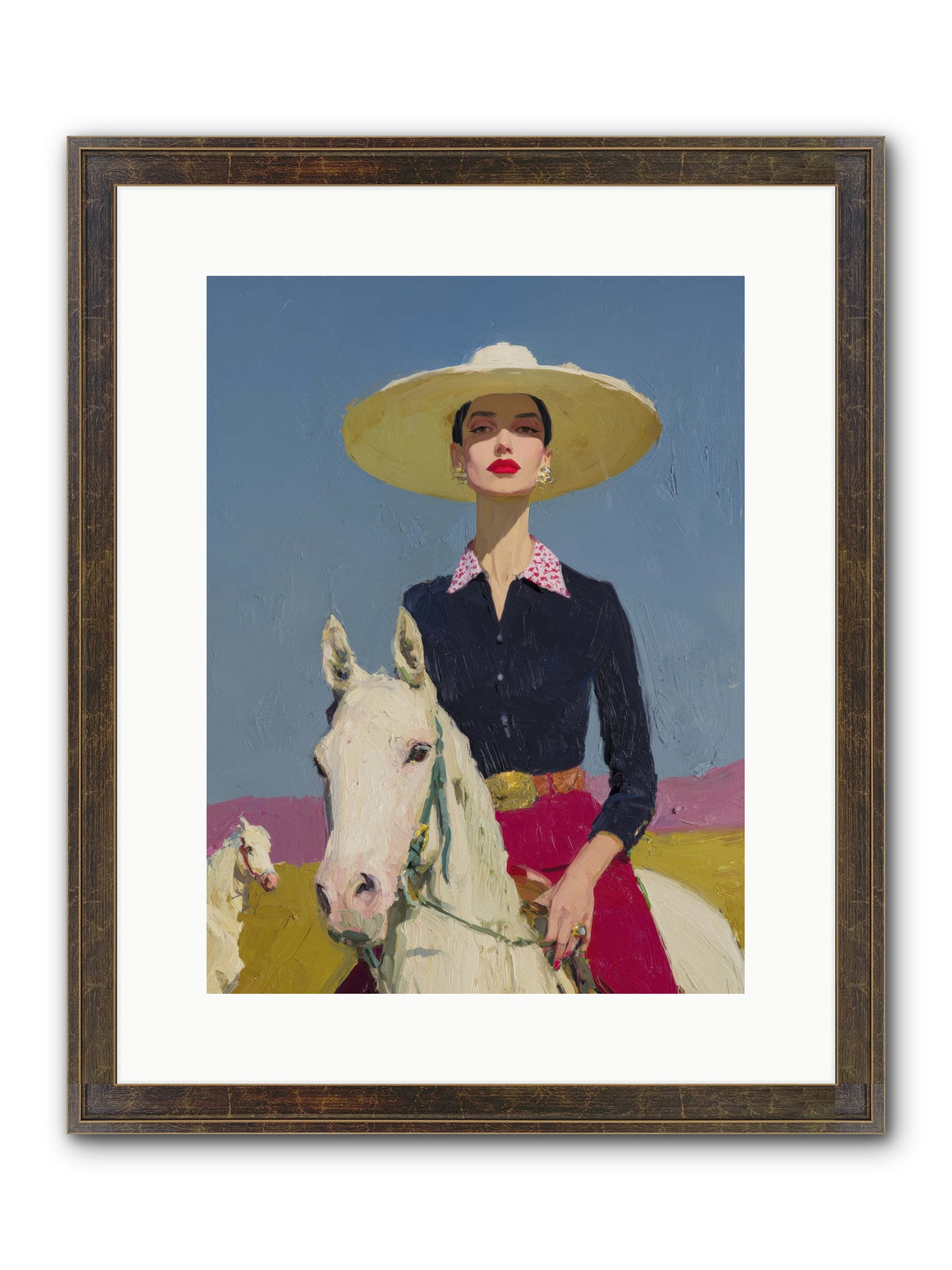 Horizon's Gentle Pull Framed Print - Slimwoods Black/Gold 12x16