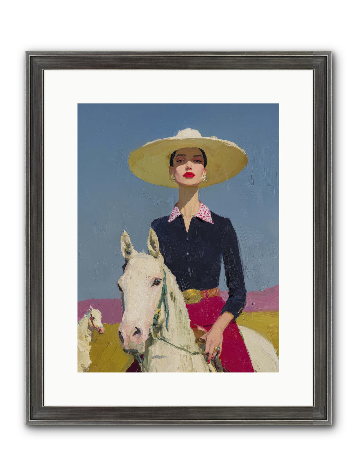 Horizon's Gentle Pull Framed Print - Slimwoods Black/Silver 12x16