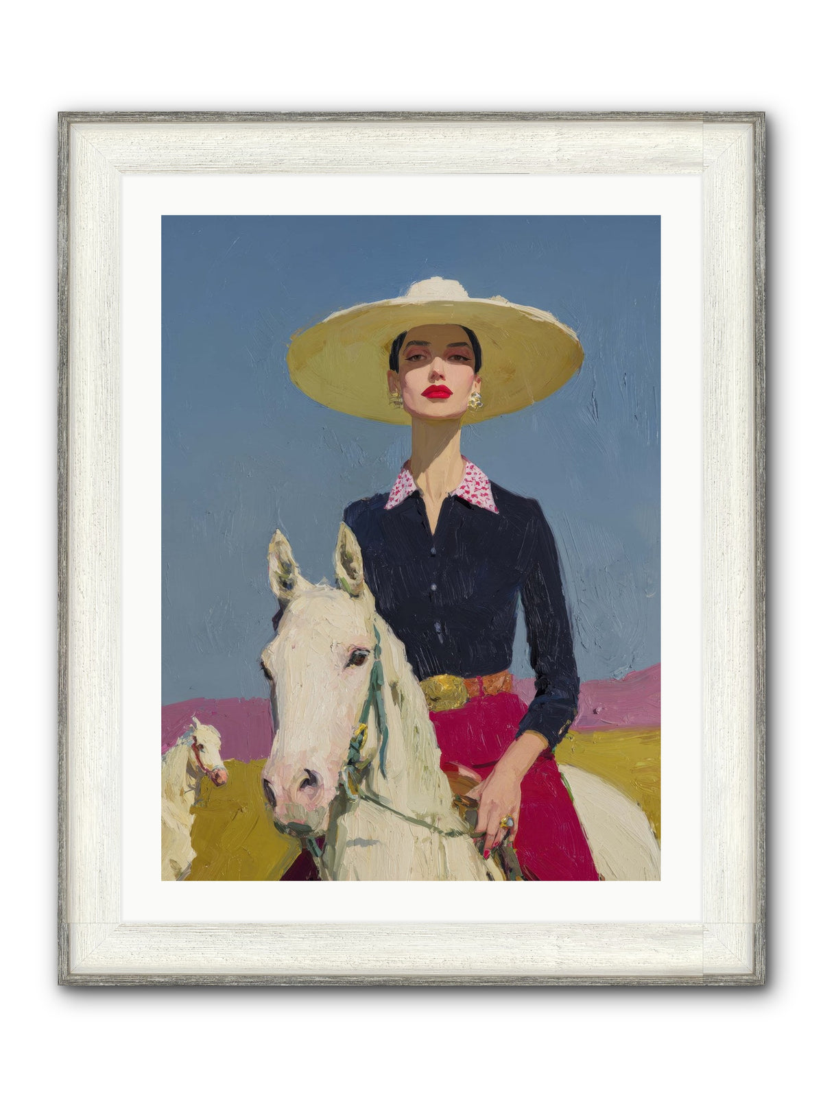 Horizon's Gentle Pull Framed Print - Driftwood White 24x32