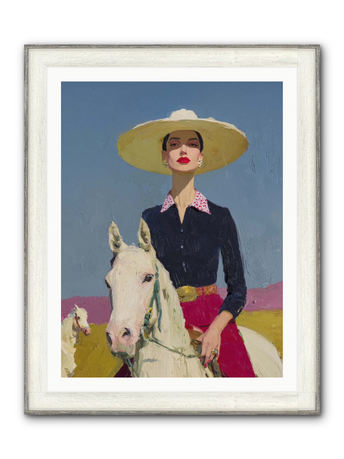 Horizon's Gentle Pull Framed Print - Driftwood White 30x40