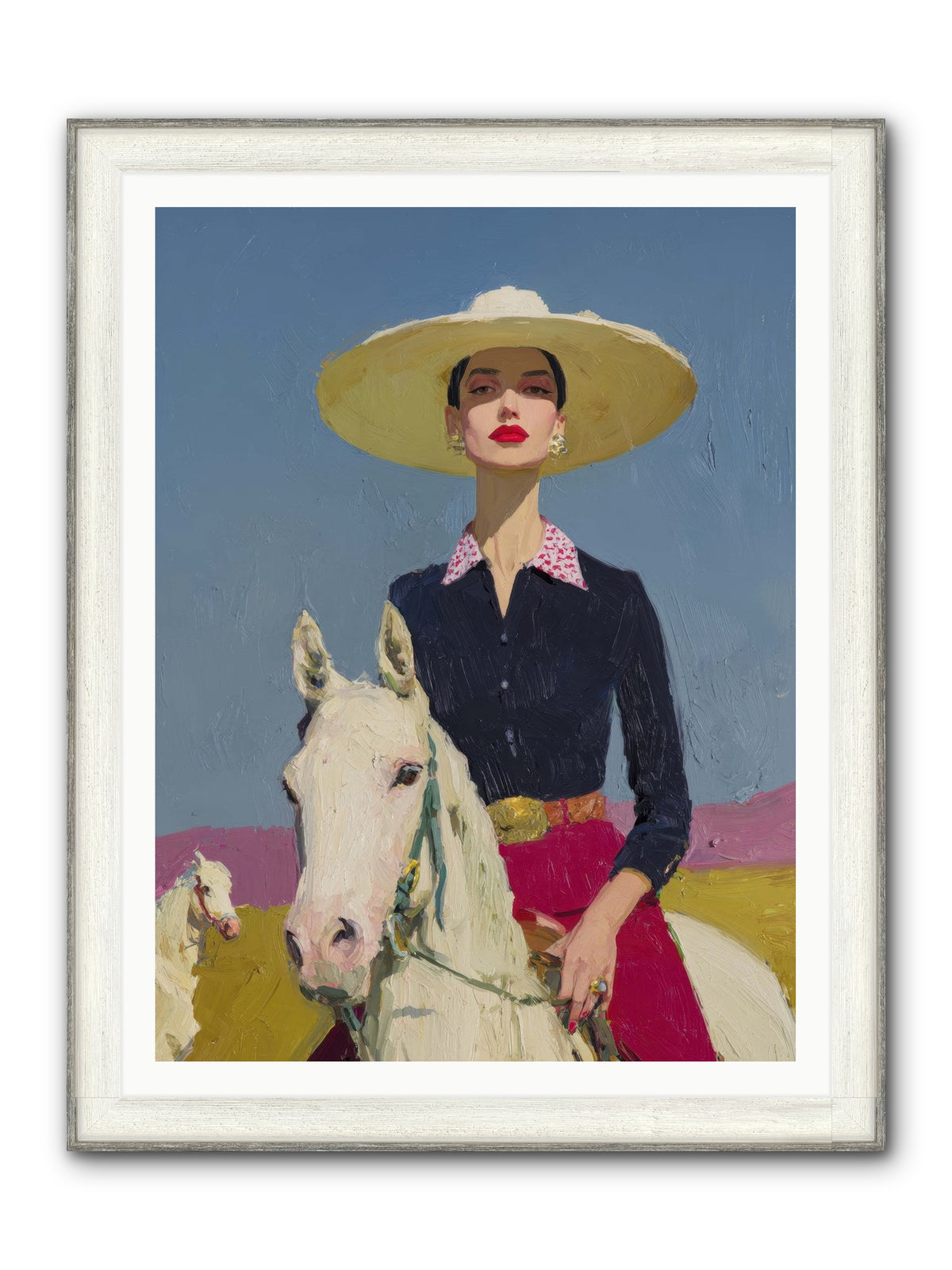 Horizon's Gentle Pull Framed Print - Driftwood White 36x48