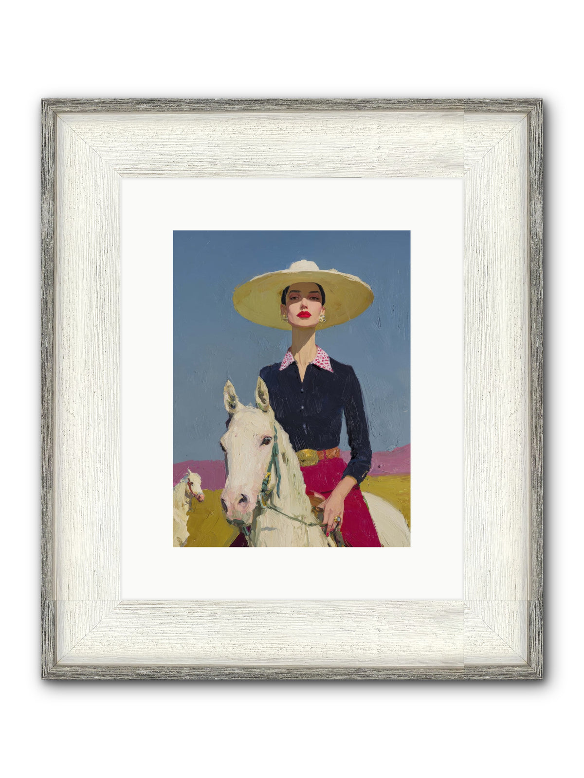 Horizon's Gentle Pull Framed Print - Driftwood White 9x12