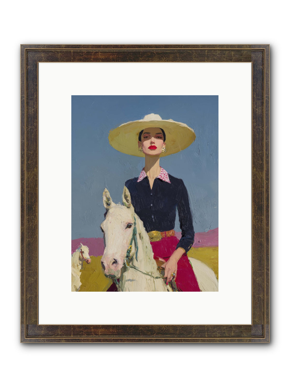 Horizon's Gentle Pull Framed Print - Slimwoods Black/Gold 9x12