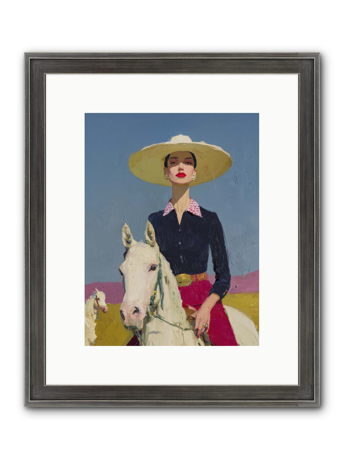 Horizon's Gentle Pull Framed Print - Slimwoods Black/Silver 9x12