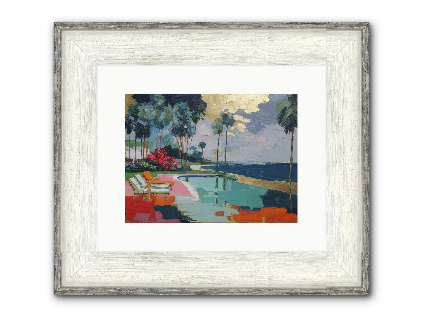 Horizon's Invitation Framed Print - Driftwood White 12x9