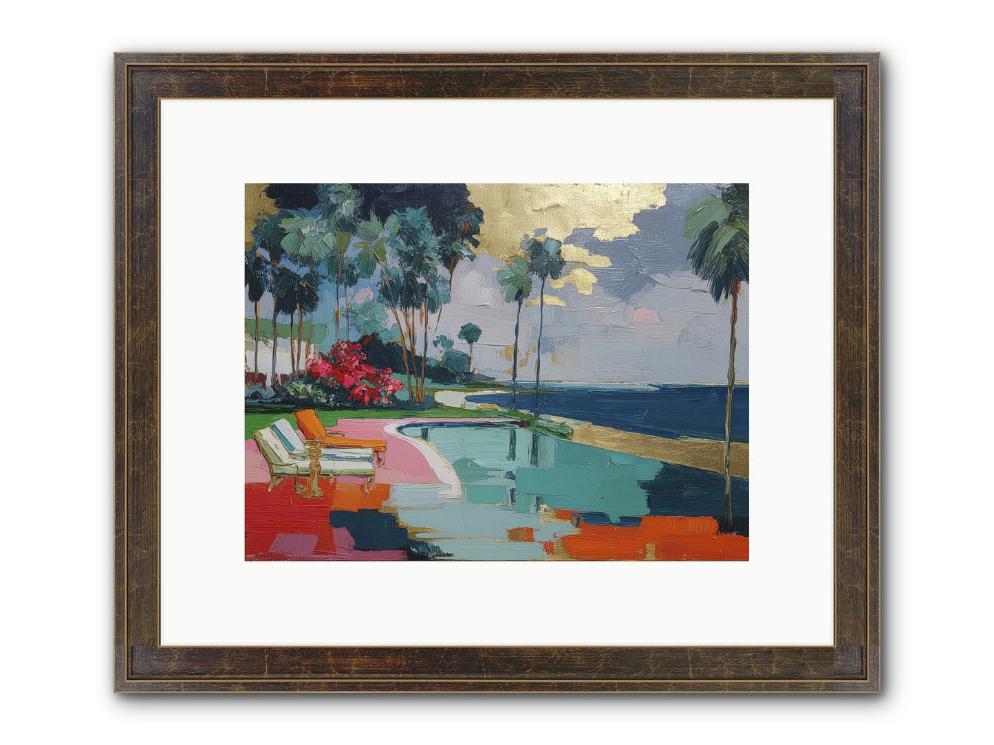 Horizon's Invitation Framed Print - Slimwoods Black/Gold 12x9