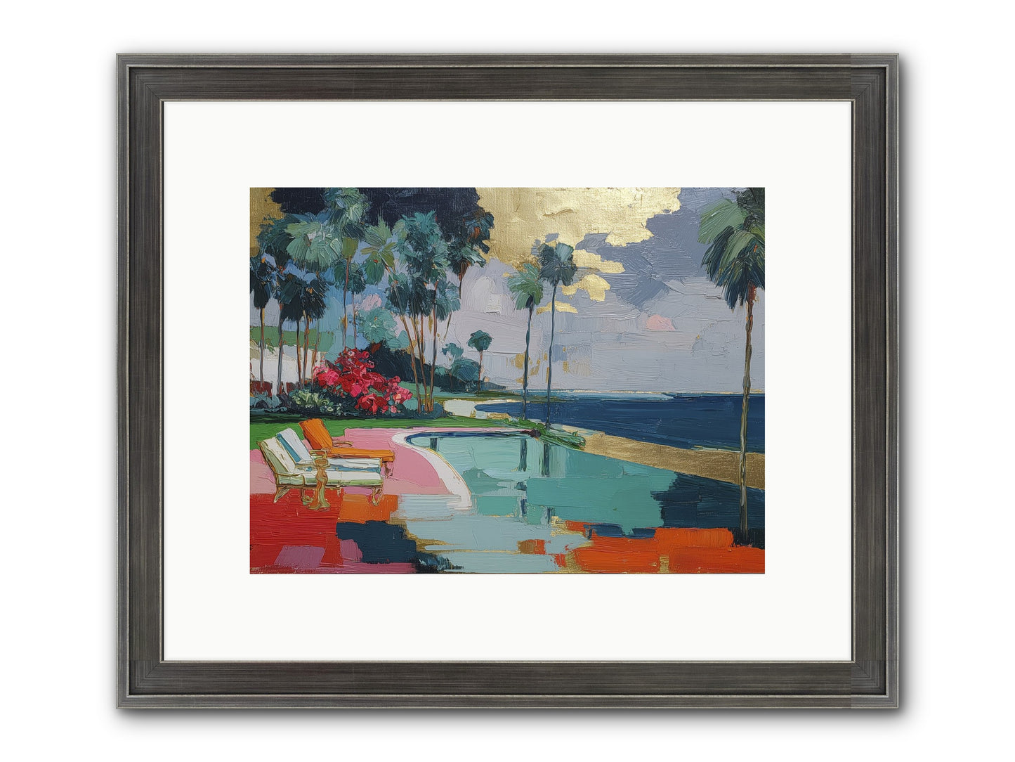 Horizon's Invitation Framed Print - Slimwoods Black/Silver 12x9