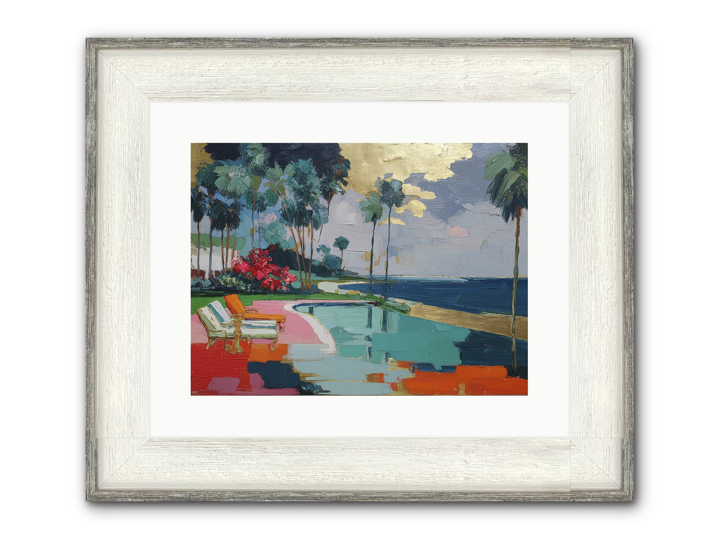 Horizon's Invitation Framed Print - Driftwood White 16x12