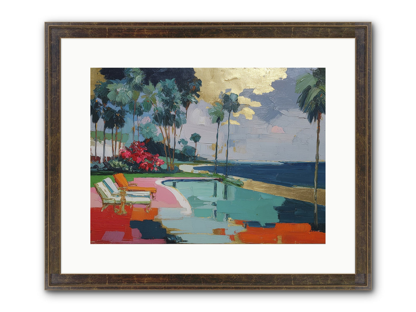 Horizon's Invitation Framed Print - Slimwoods Black/Gold 16x12