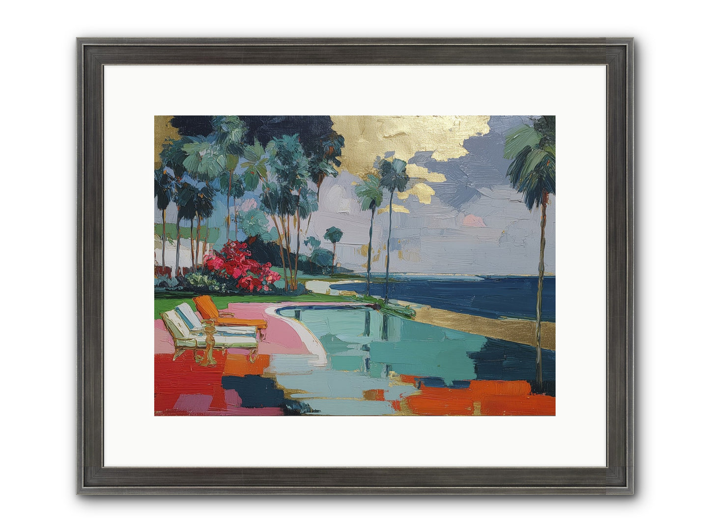 Horizon's Invitation Framed Print - Slimwoods Black/Silver 16x12