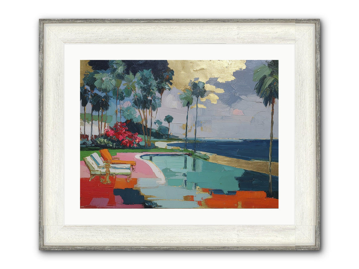 Horizon's Invitation Framed Print - Driftwood White 24x18
