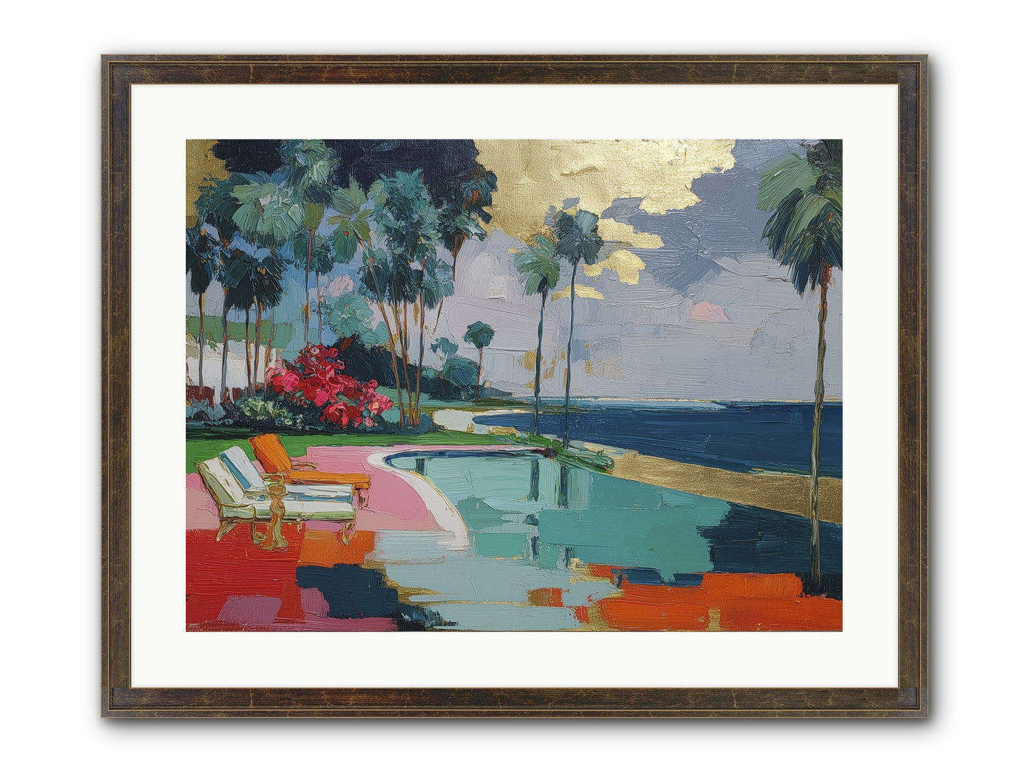 Horizon's Invitation Framed Print - Slimwoods Black/Gold 24x18