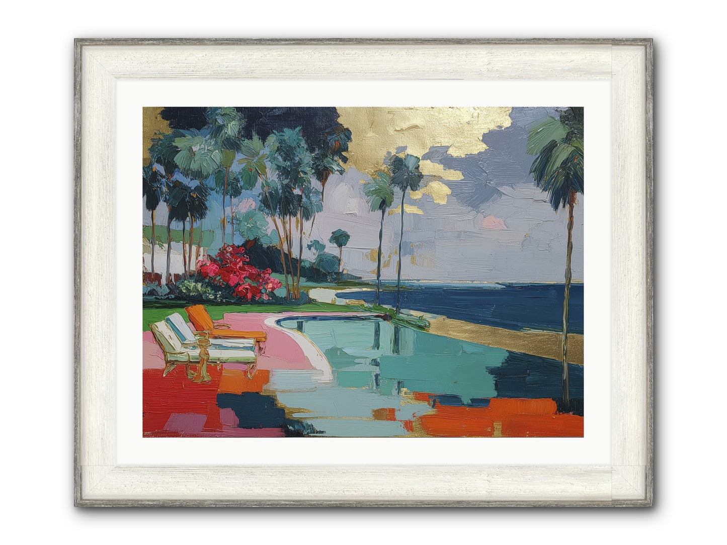 Horizon's Invitation Framed Print - Driftwood White 32x24