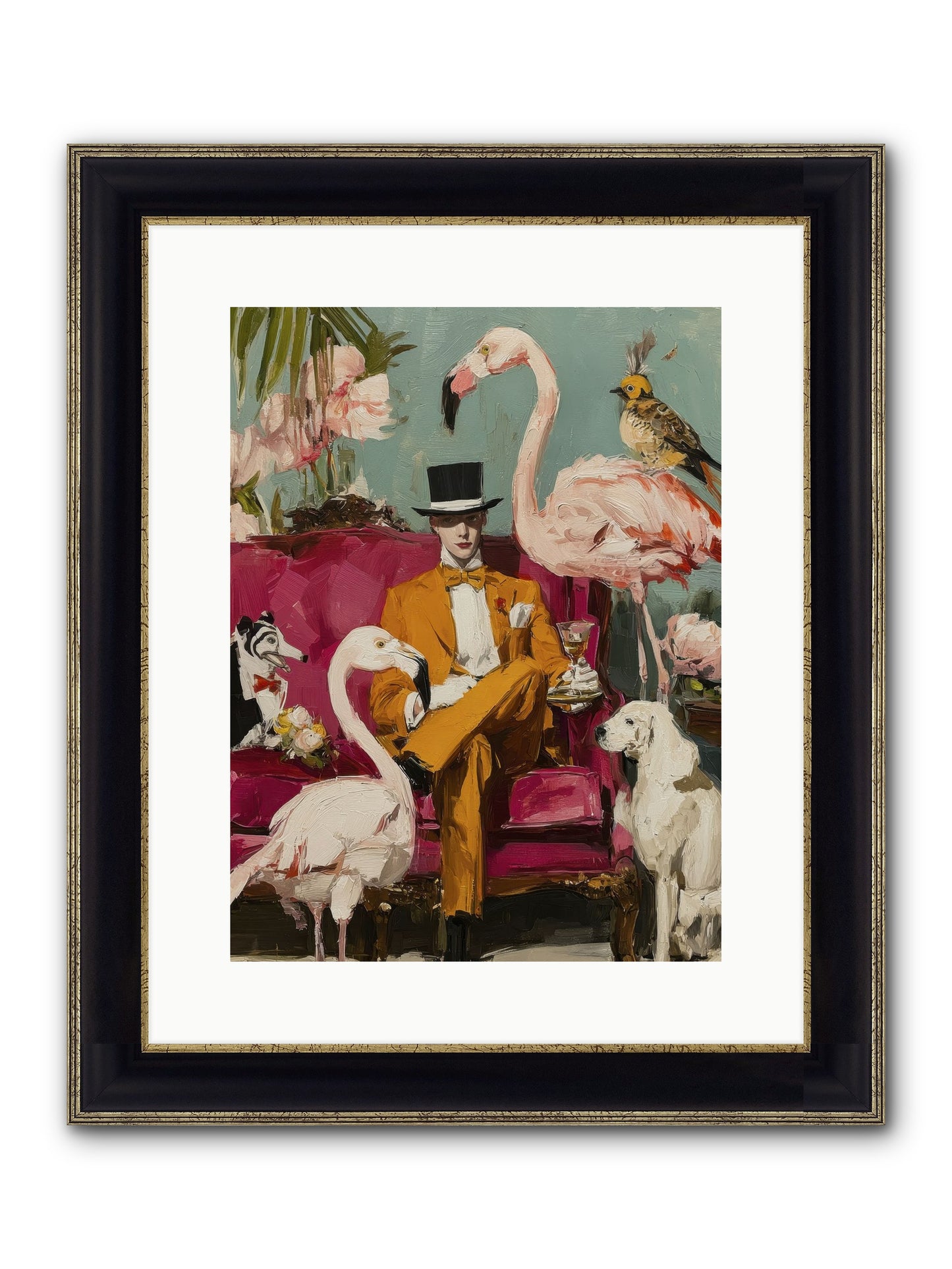 Hours Lost In Wonder Framed Print - Black & Gold 12x16