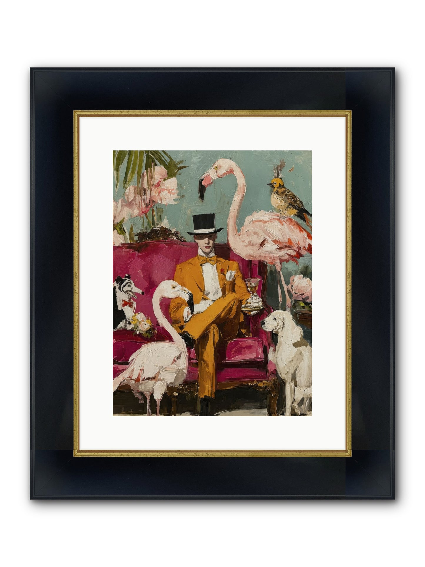 Hours Lost In Wonder Framed Print - Wide Black w/Gold 12x16