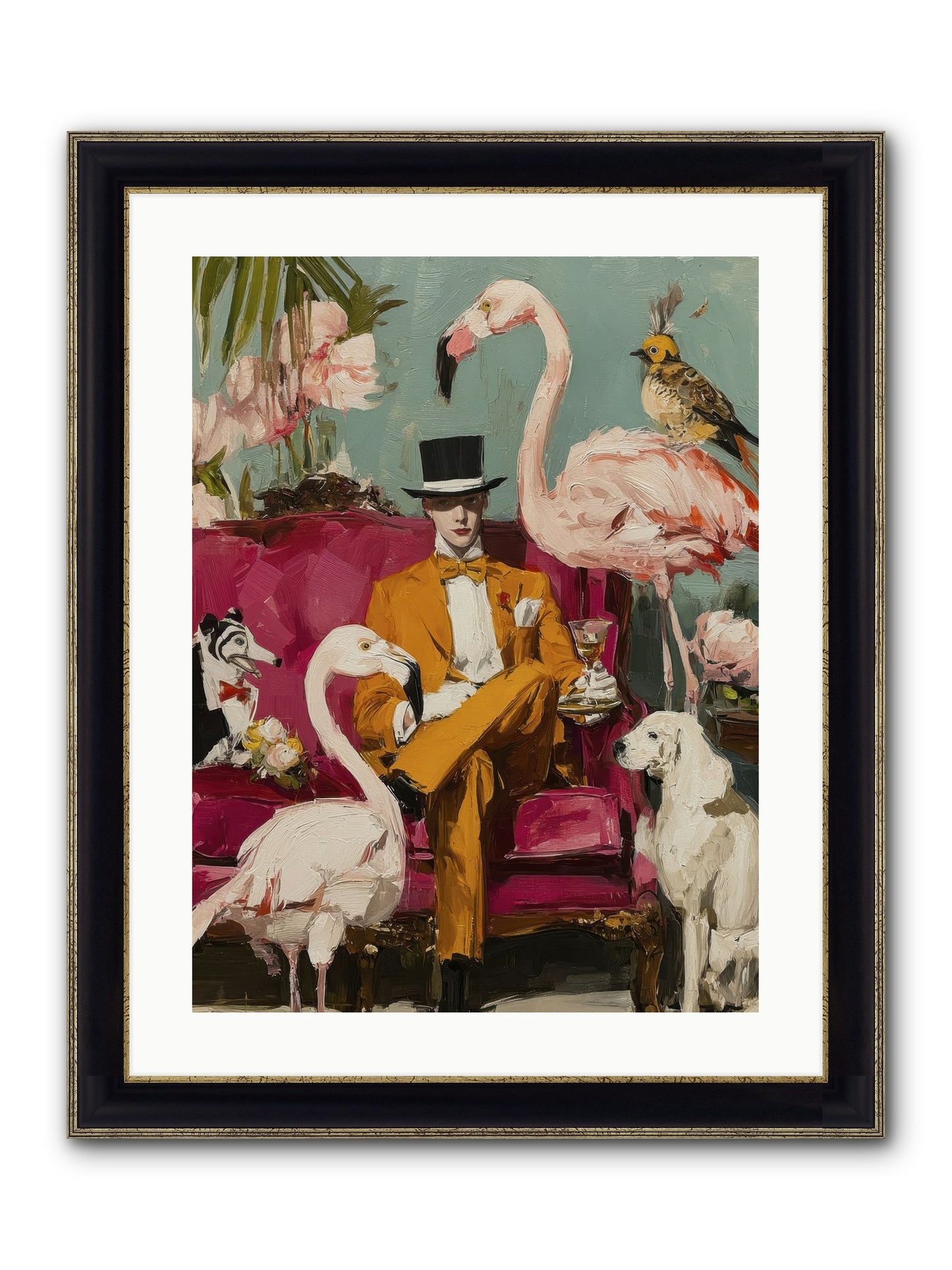 Hours Lost In Wonder Framed Print - Black & Gold 18x24