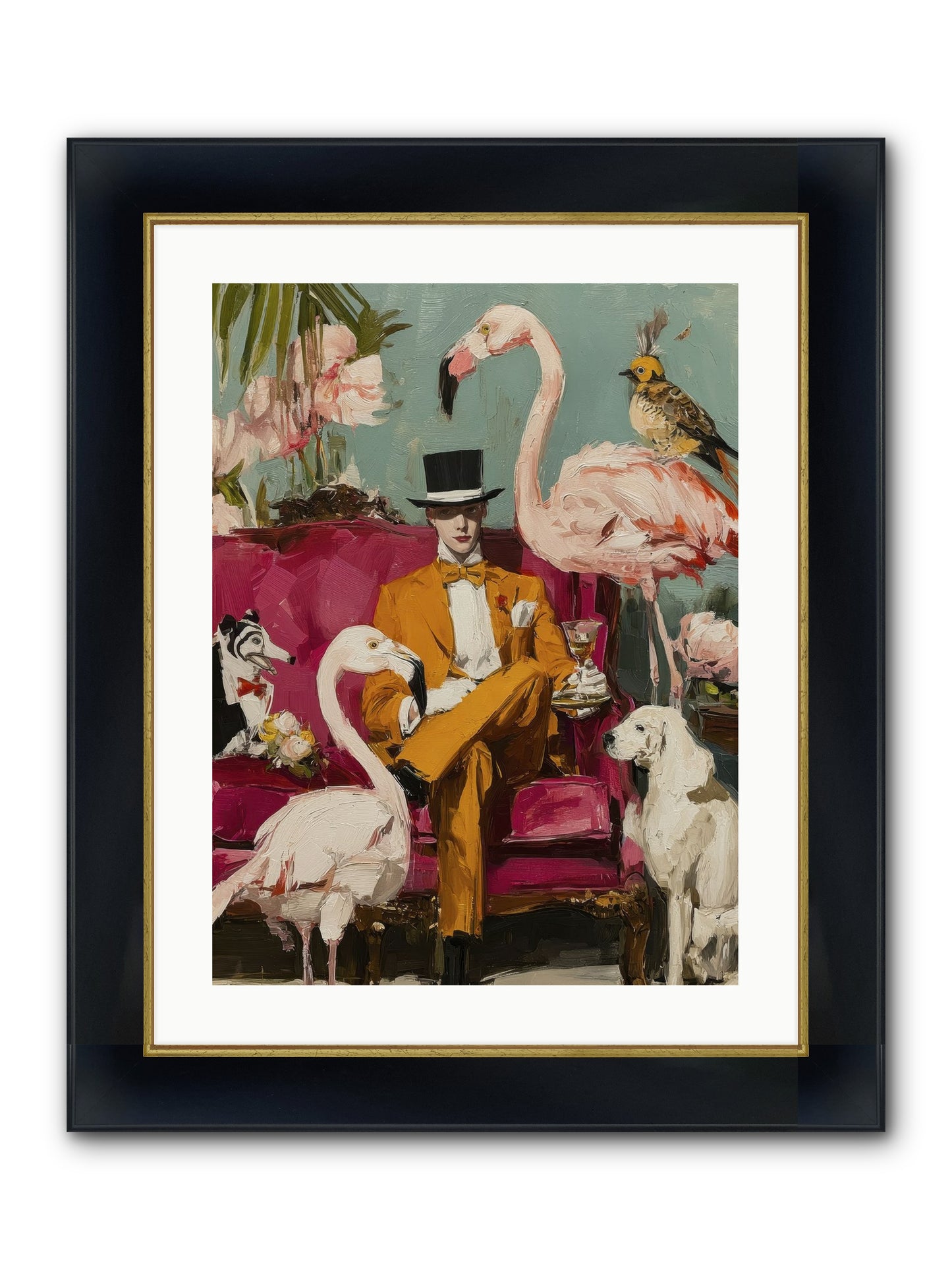 Hours Lost In Wonder Framed Print - Wide Black w/Gold 18x24