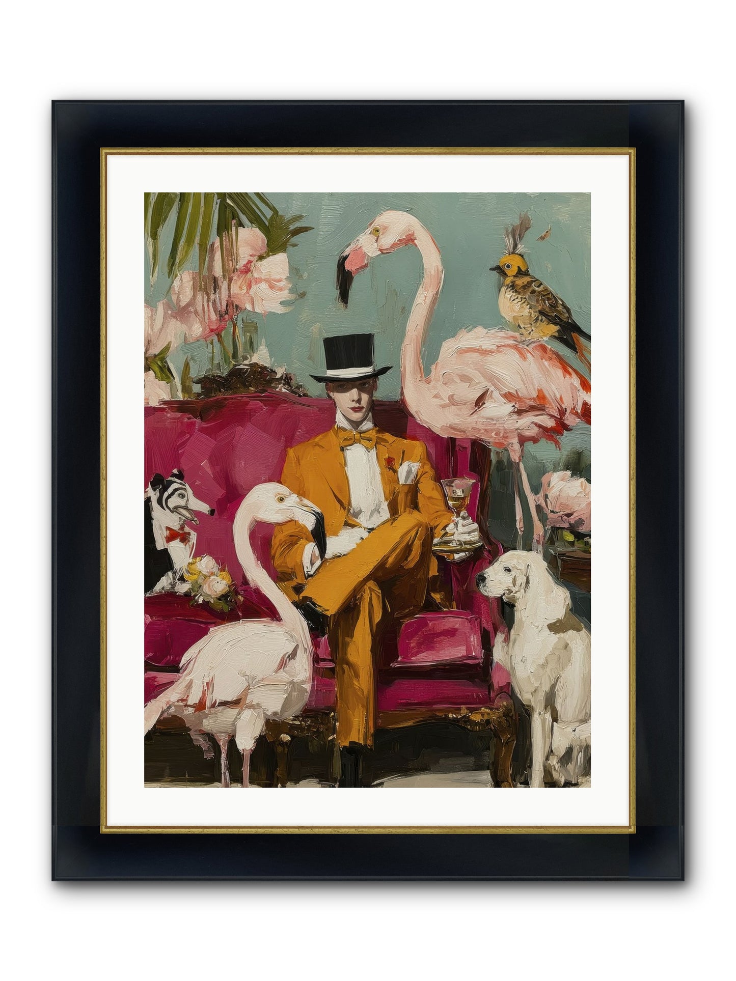 Hours Lost In Wonder Framed Print - Wide Black w/Gold 24x32