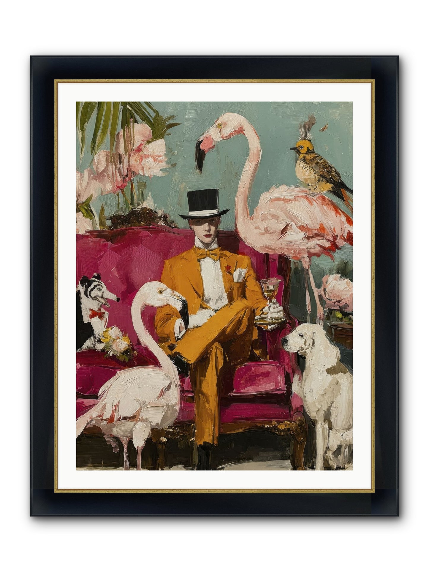 Hours Lost In Wonder Framed Print - Wide Black w/Gold 30x40