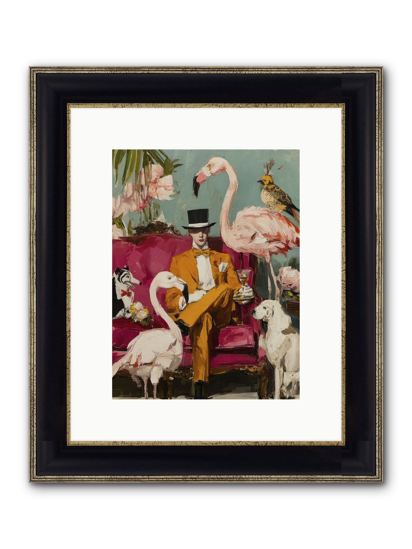 Hours Lost In Wonder Framed Print - Black & Gold 9x12
