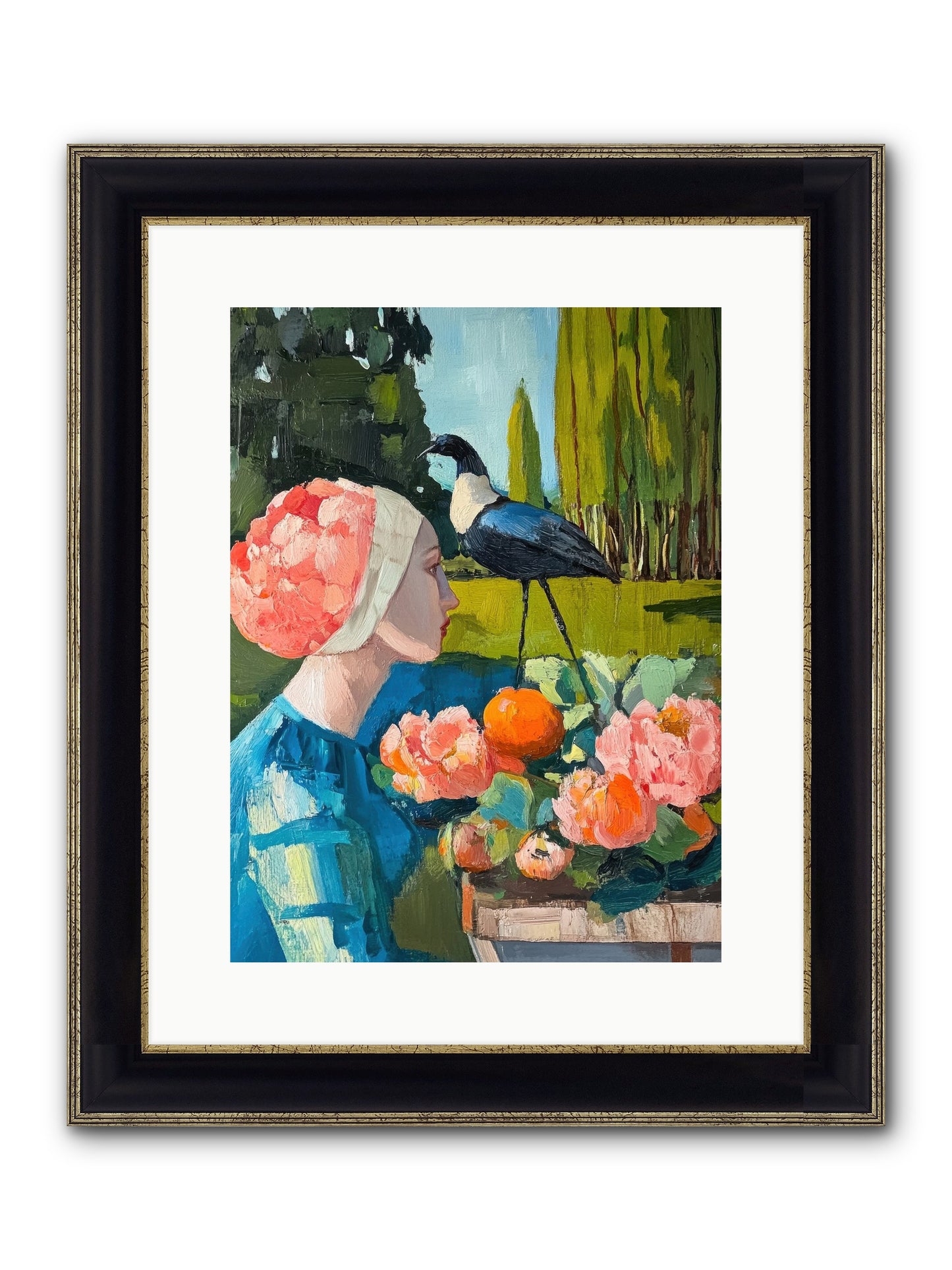 Hours Of Anticipation Framed Print - Black & Gold 12x16