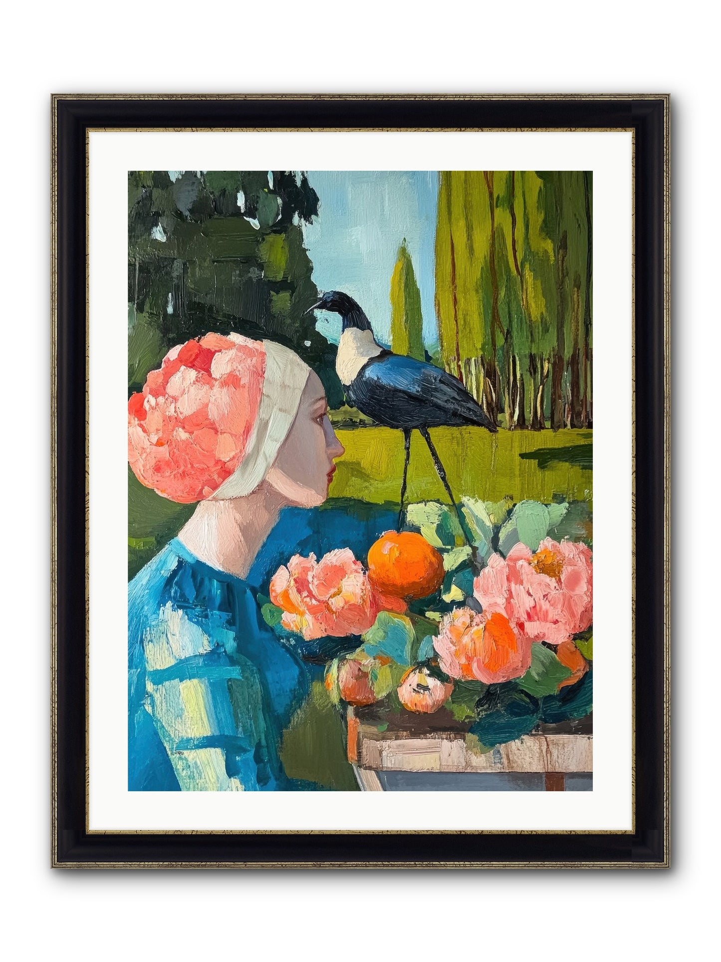 Hours Of Anticipation Framed Print - Black & Gold 24x32