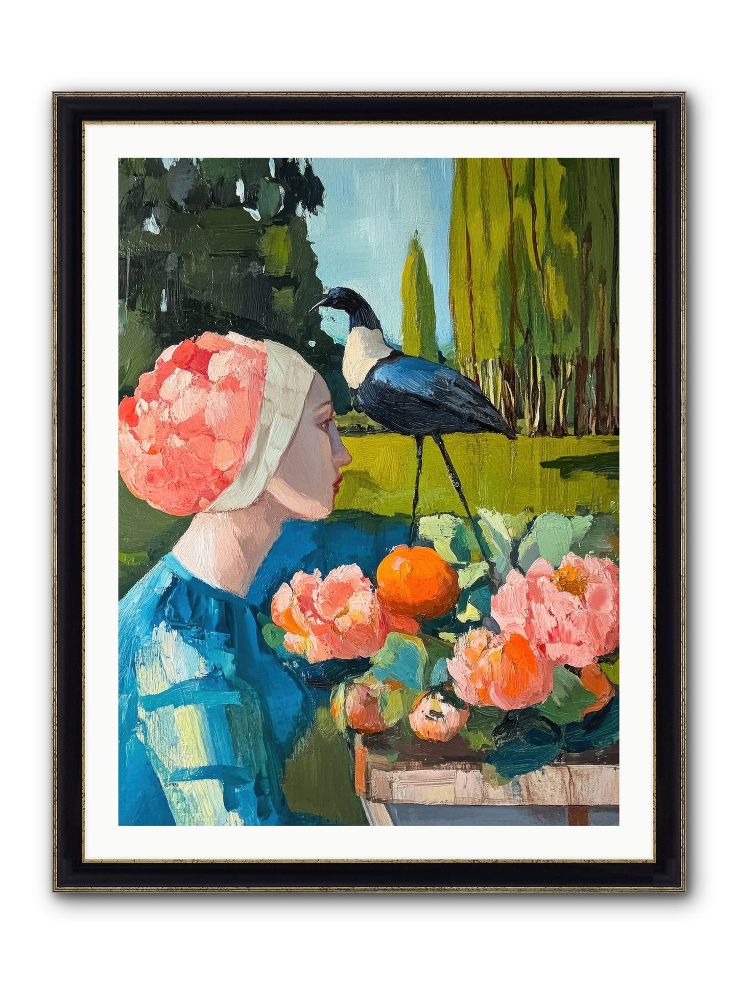 Hours Of Anticipation Framed Print - Black & Gold 30x40