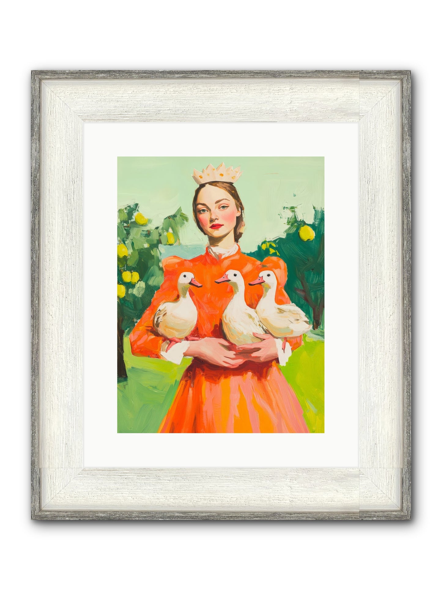 How Wings Found Love Framed Print - Driftwood White 12x16