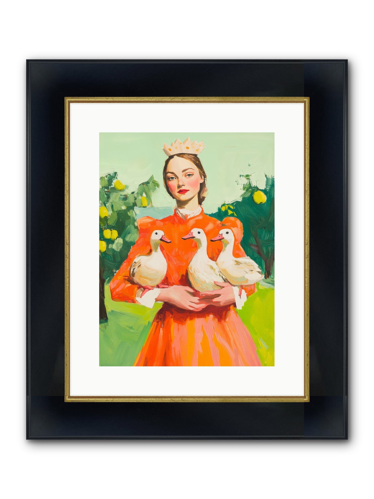 How Wings Found Love Framed Print - Wide Black w/Gold 12x16