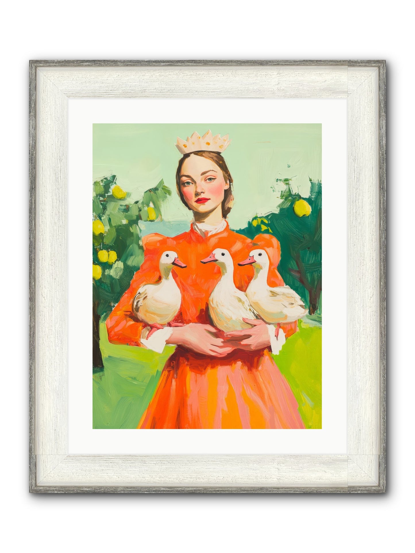 How Wings Found Love Framed Print - Driftwood White 18x24