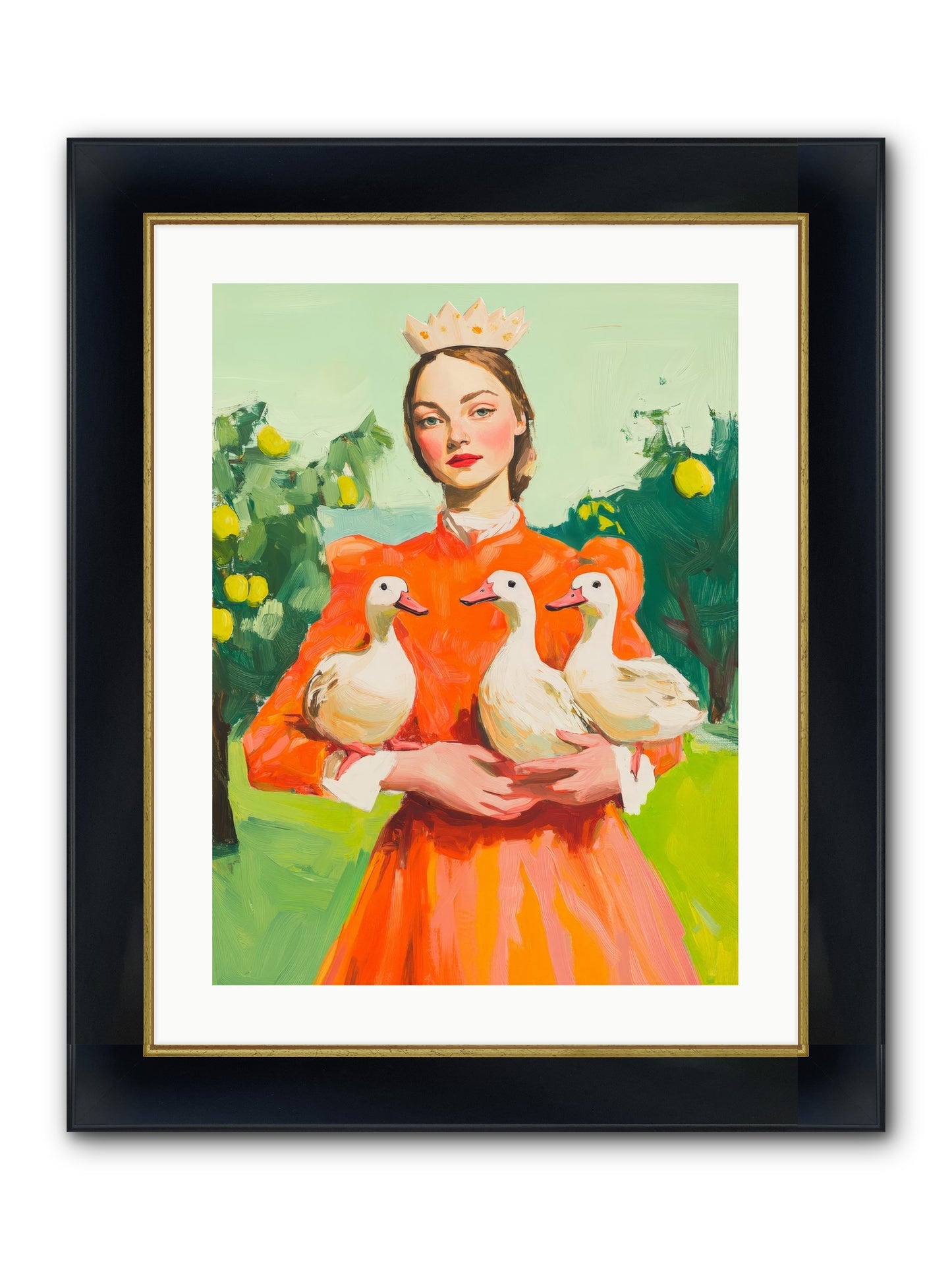 How Wings Found Love Framed Print - Wide Black w/Gold 18x24