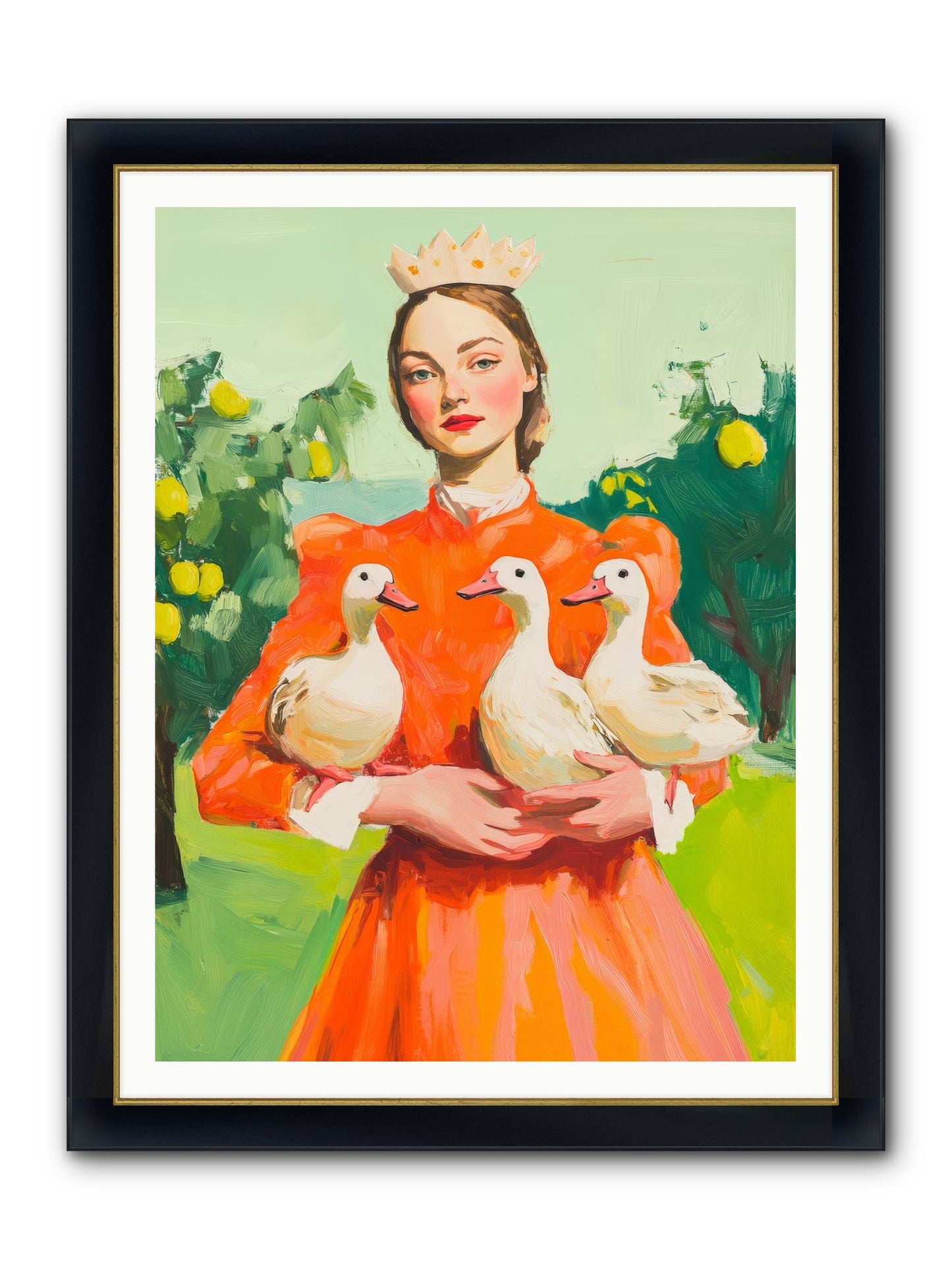 How Wings Found Love Framed Print - Wide Black w/Gold 36x48