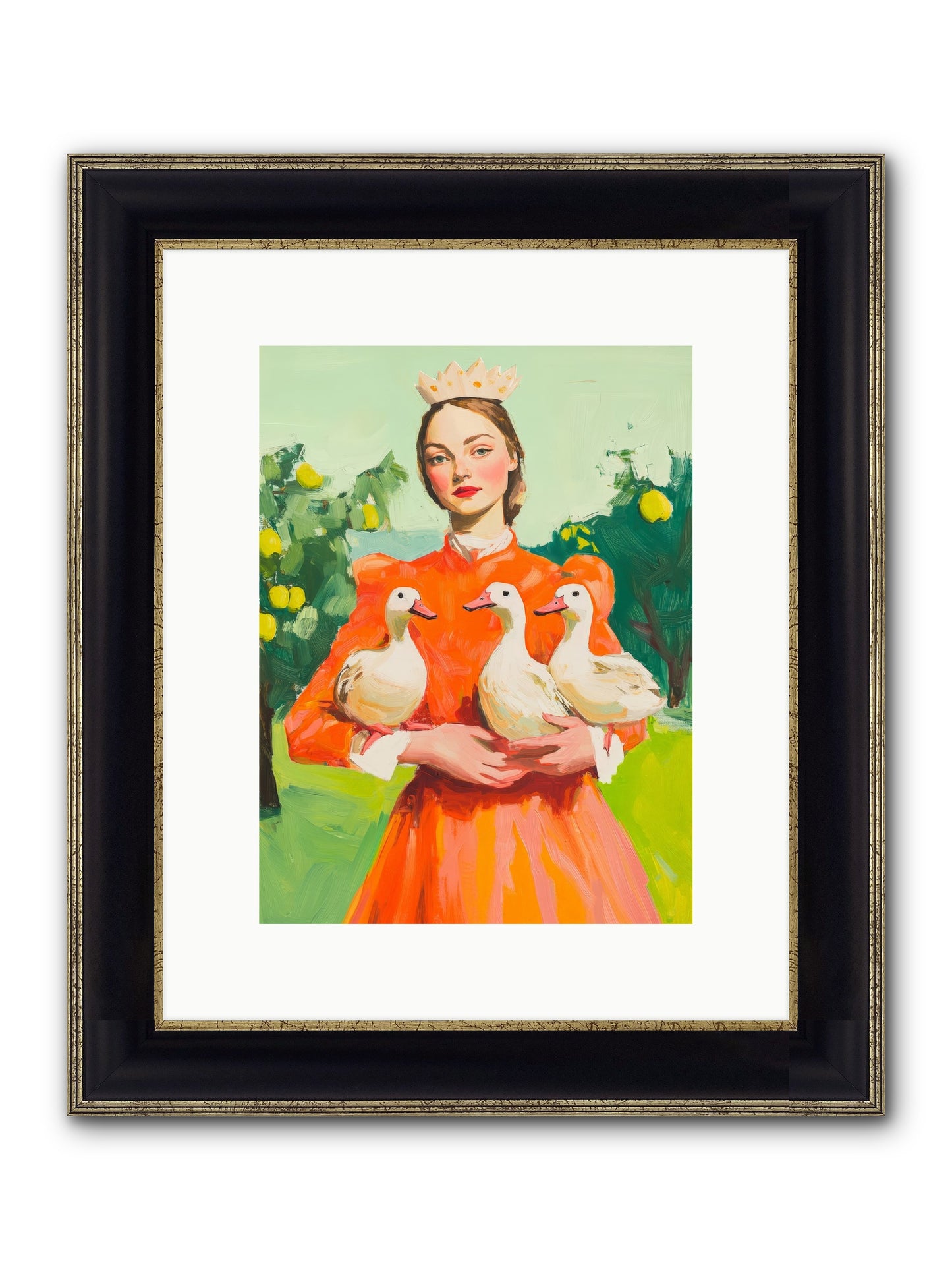 How Wings Found Love Framed Print - Black & Gold 9x12