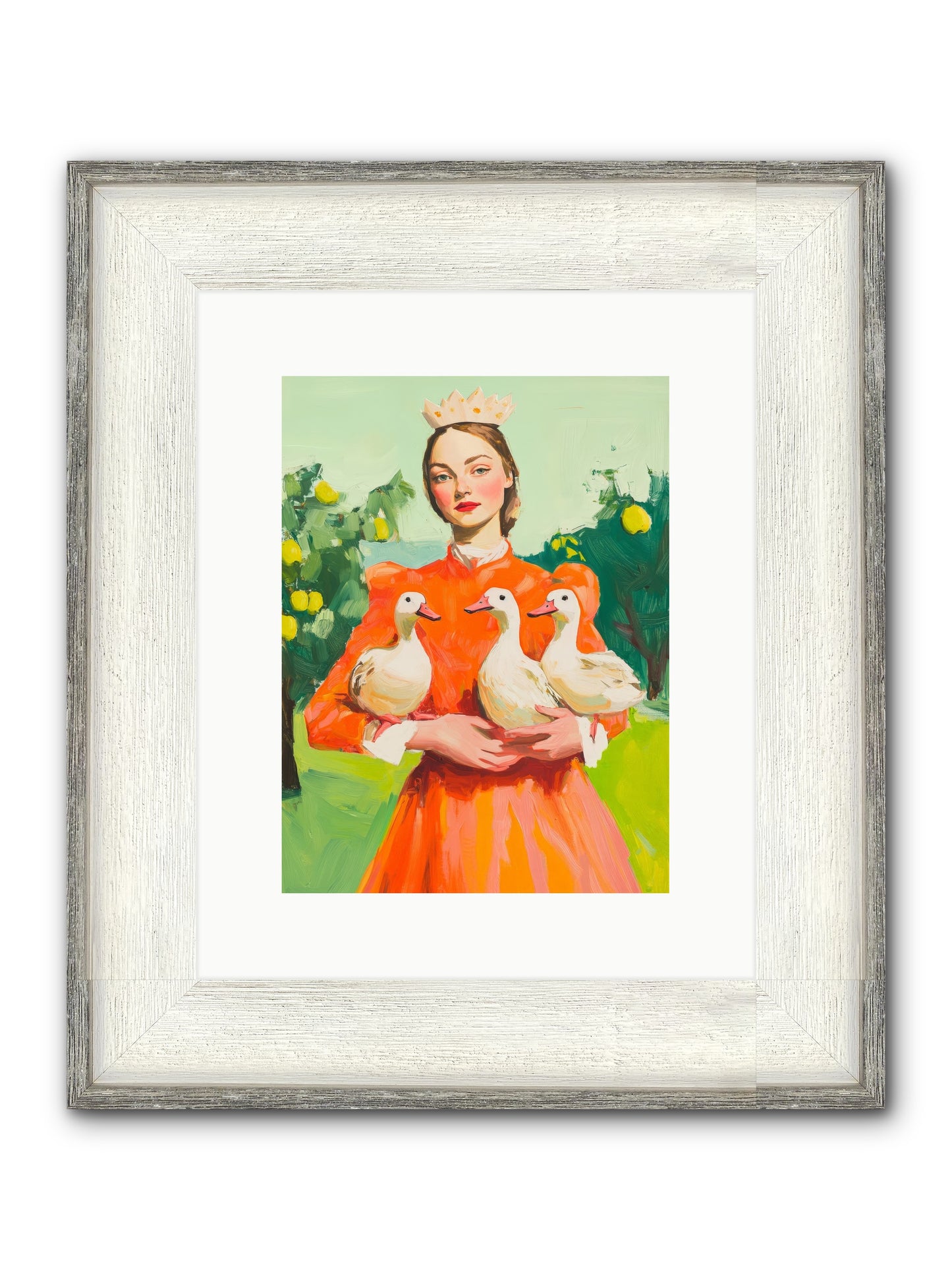 How Wings Found Love Framed Print - Driftwood White 9x12
