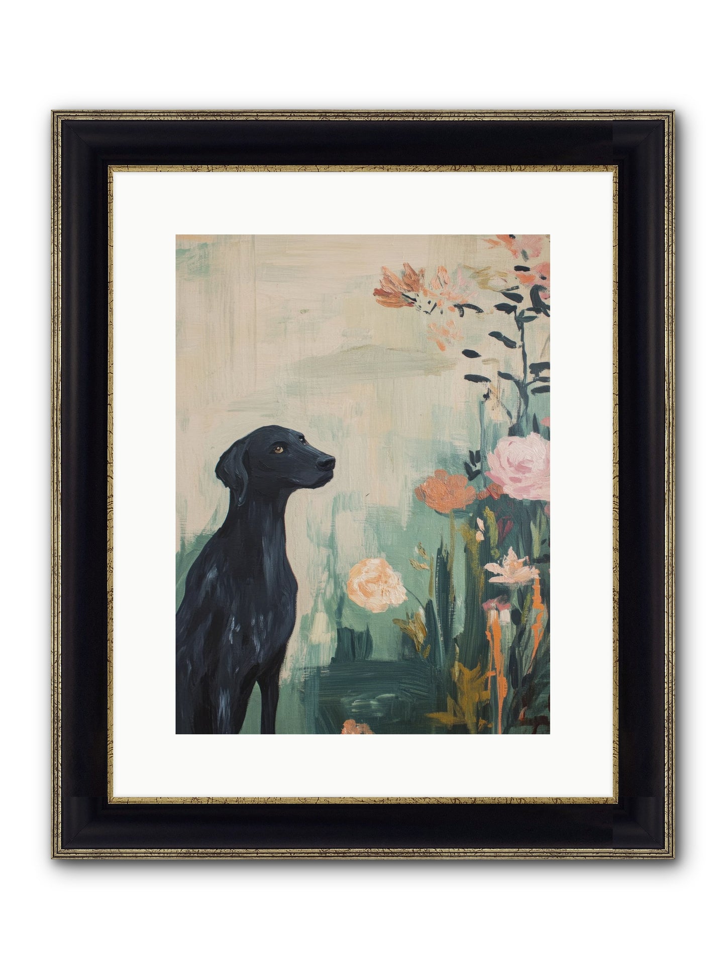 Hunter Of Stars Framed Print - Black & Gold 12x16