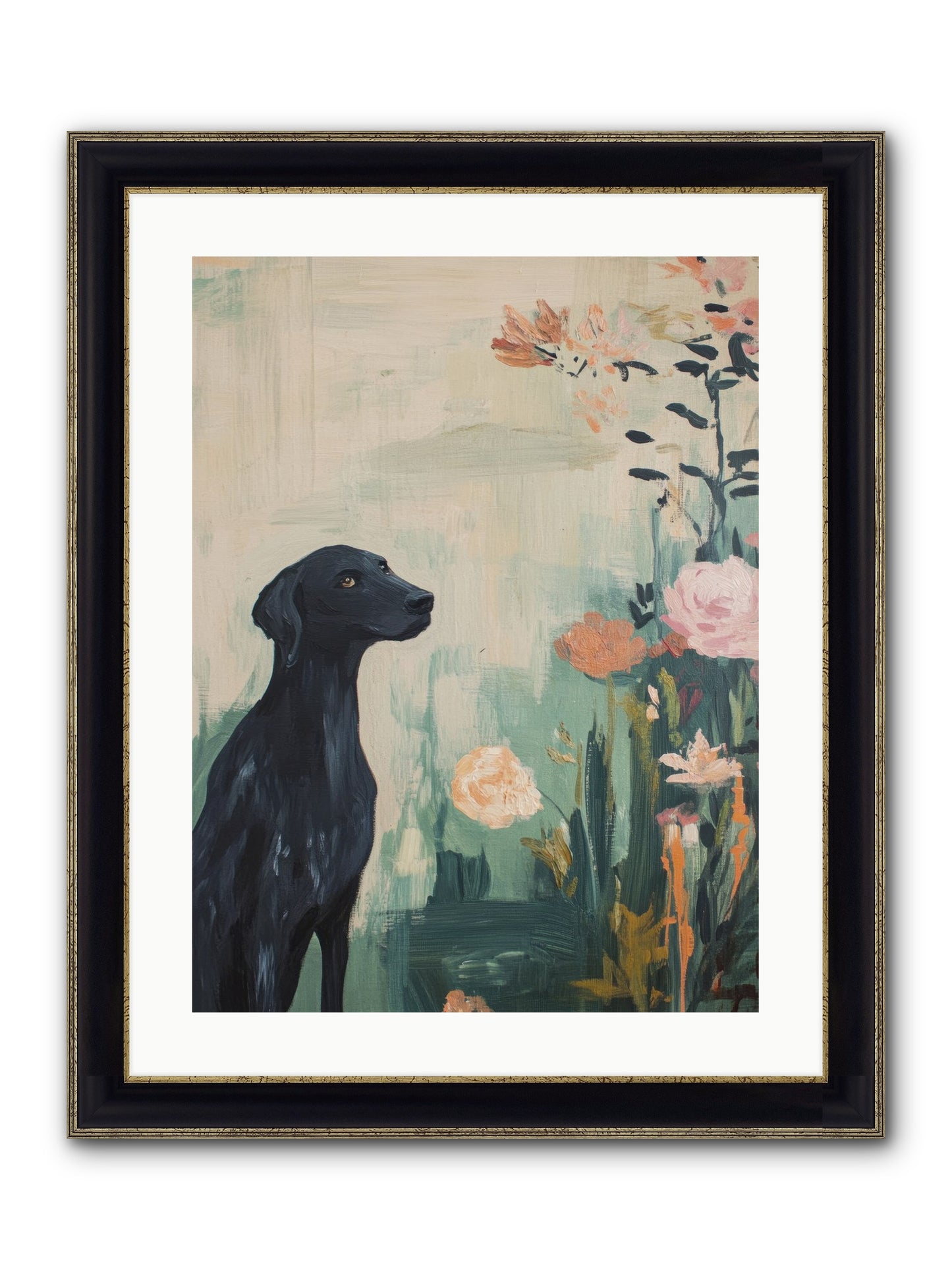 Hunter Of Stars Framed Print - Black & Gold 18x24