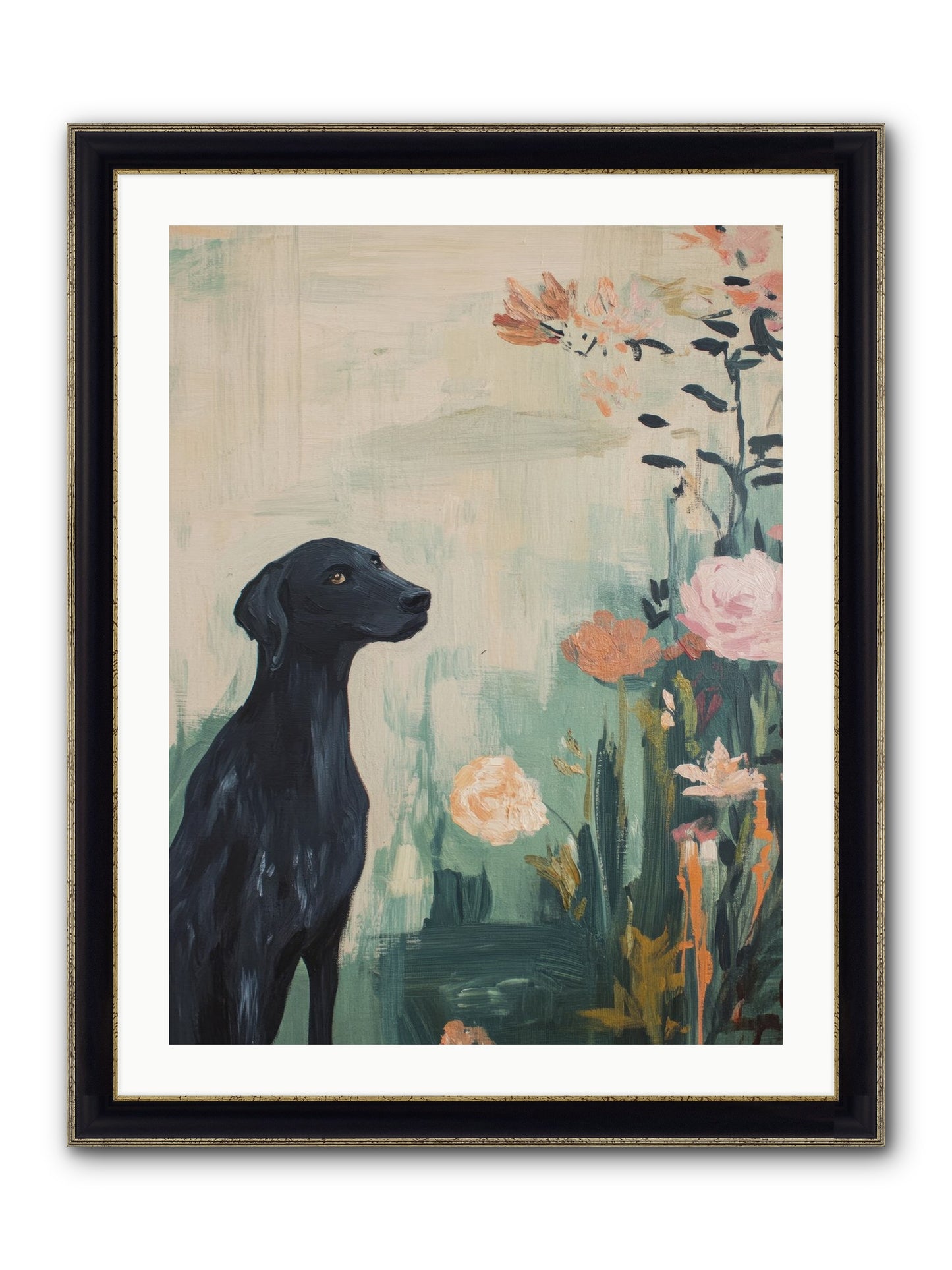 Hunter Of Stars Framed Print - Black & Gold 24x32