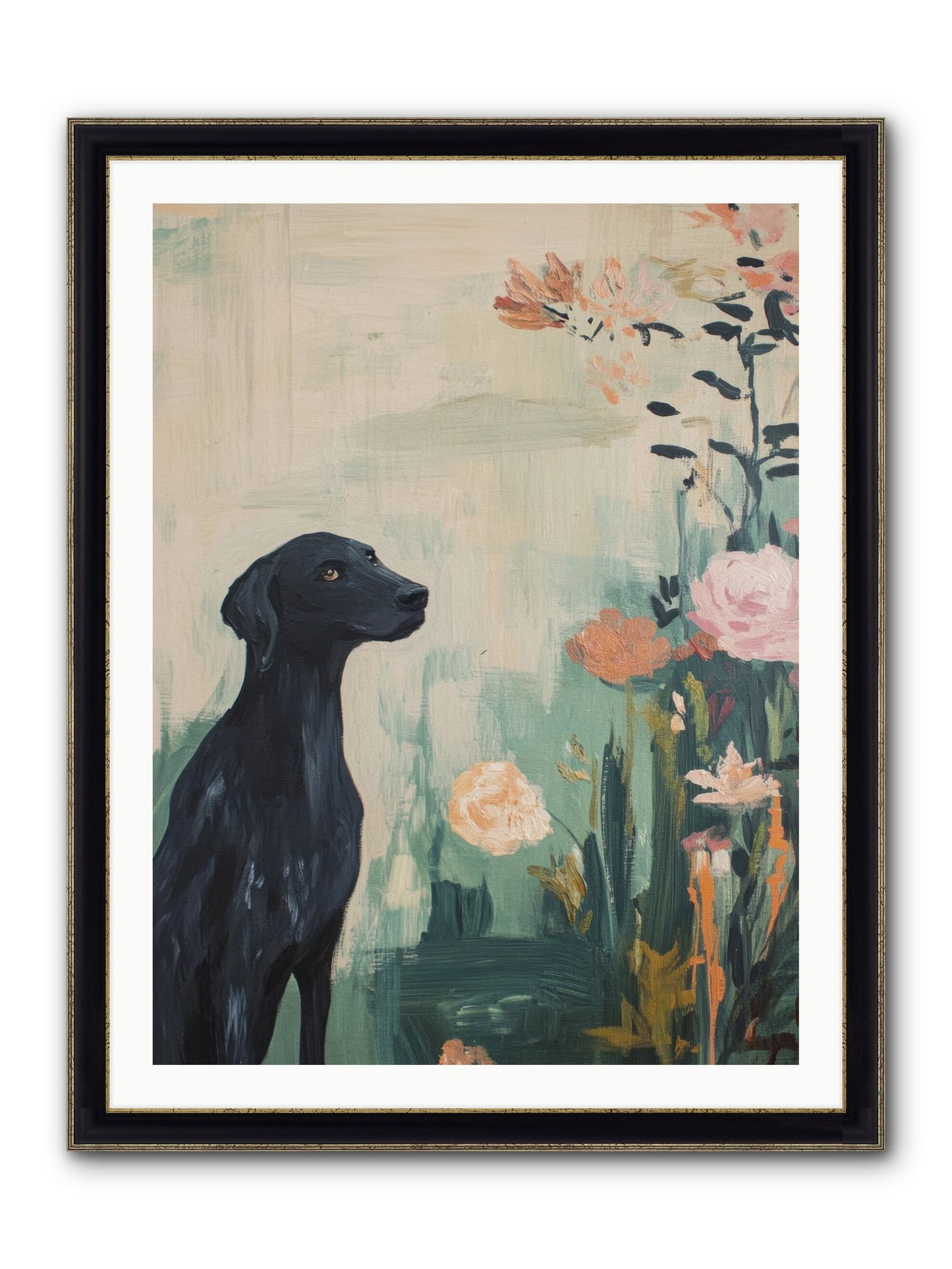 Hunter Of Stars Framed Print - Black & Gold 30x40