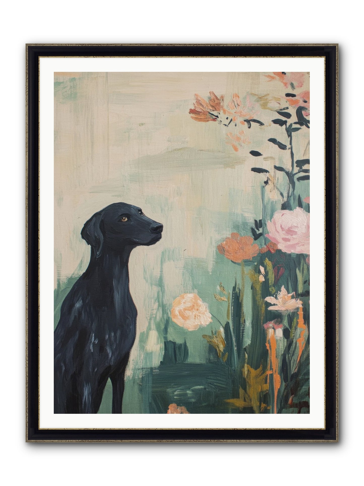 Hunter Of Stars Framed Print - Black & Gold 36x48