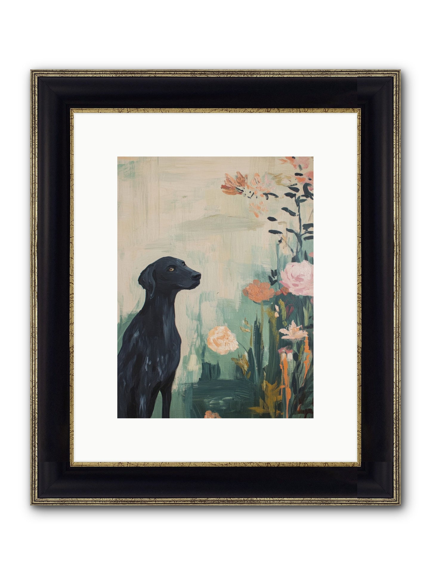 Hunter Of Stars Framed Print - Black & Gold 9x12