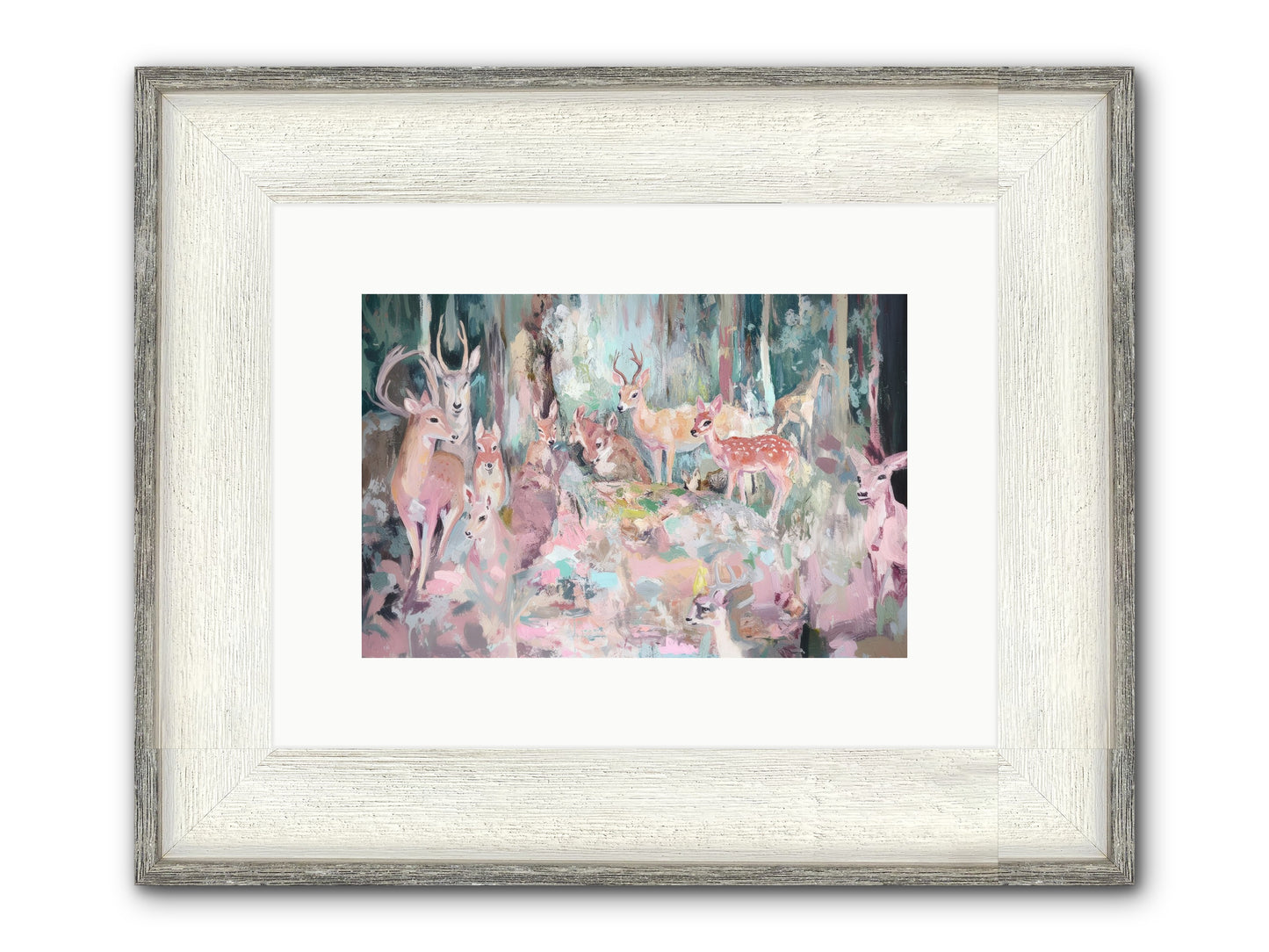 Huntington Glen Framed Print - Driftwood White 12x8