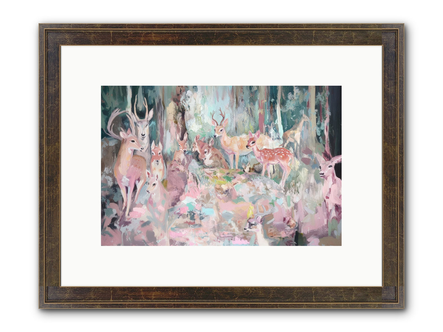Huntington Glen Framed Print - Slimwoods Black/Gold 12x8