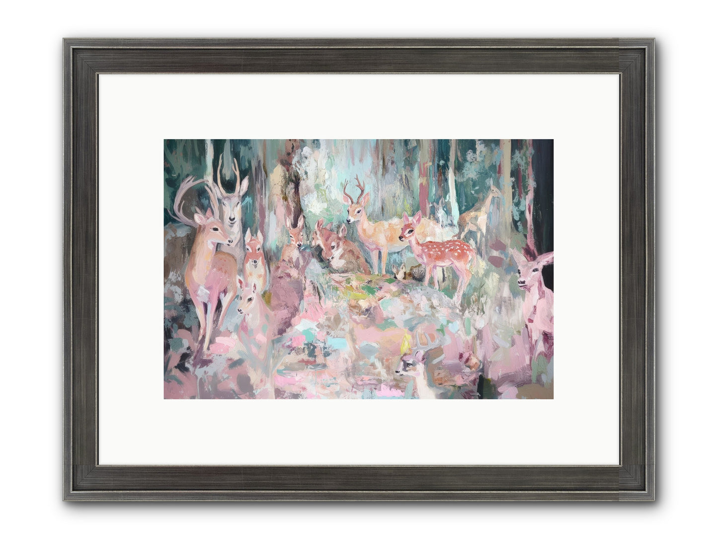 Huntington Glen Framed Print - Slimwoods Black/Silver 12x8